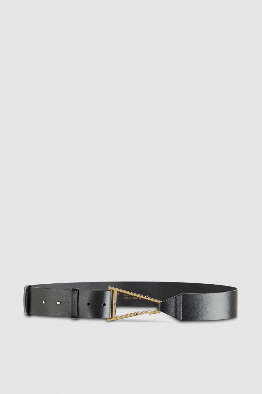 Patrizia Pepe High-waisted Leather Belt Zwart | 4596NJFHG