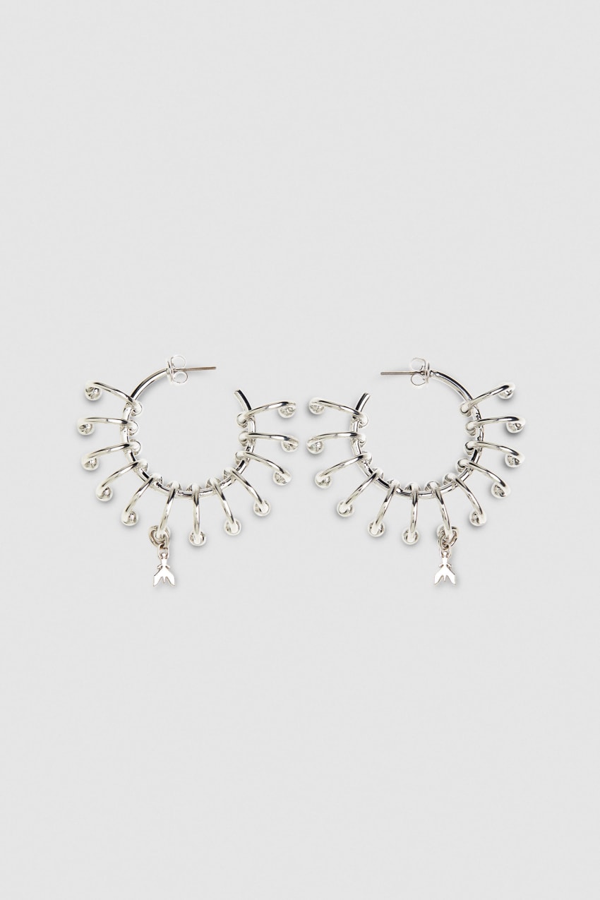 Patrizia Pepe Hoop Earrings With Rings Zilver | 2164SYPWF