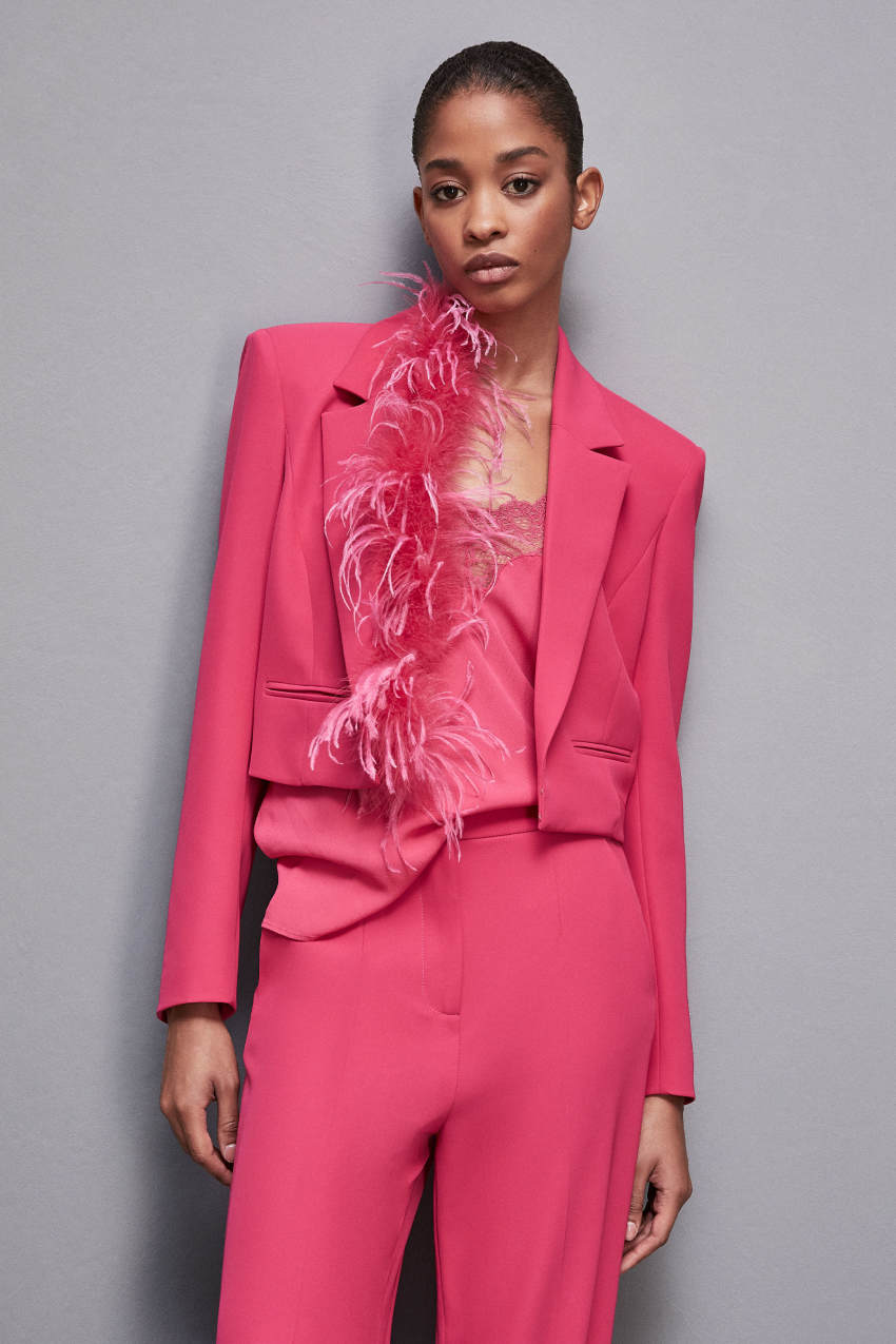 Patrizia Pepe Jacket In Stretch Fabric Roze | 4295MVSCW