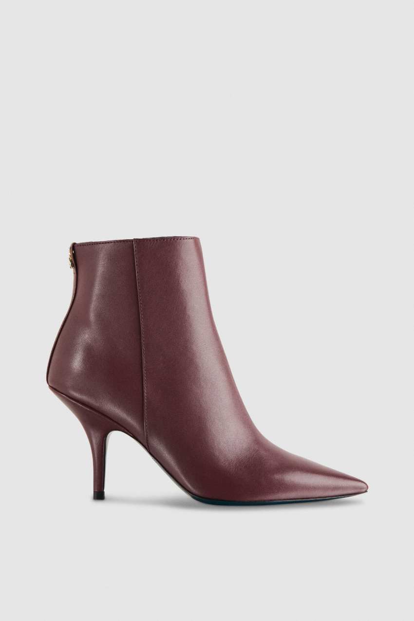 Patrizia Pepe Leather Ankle Boots Paars | 5420EHBDI