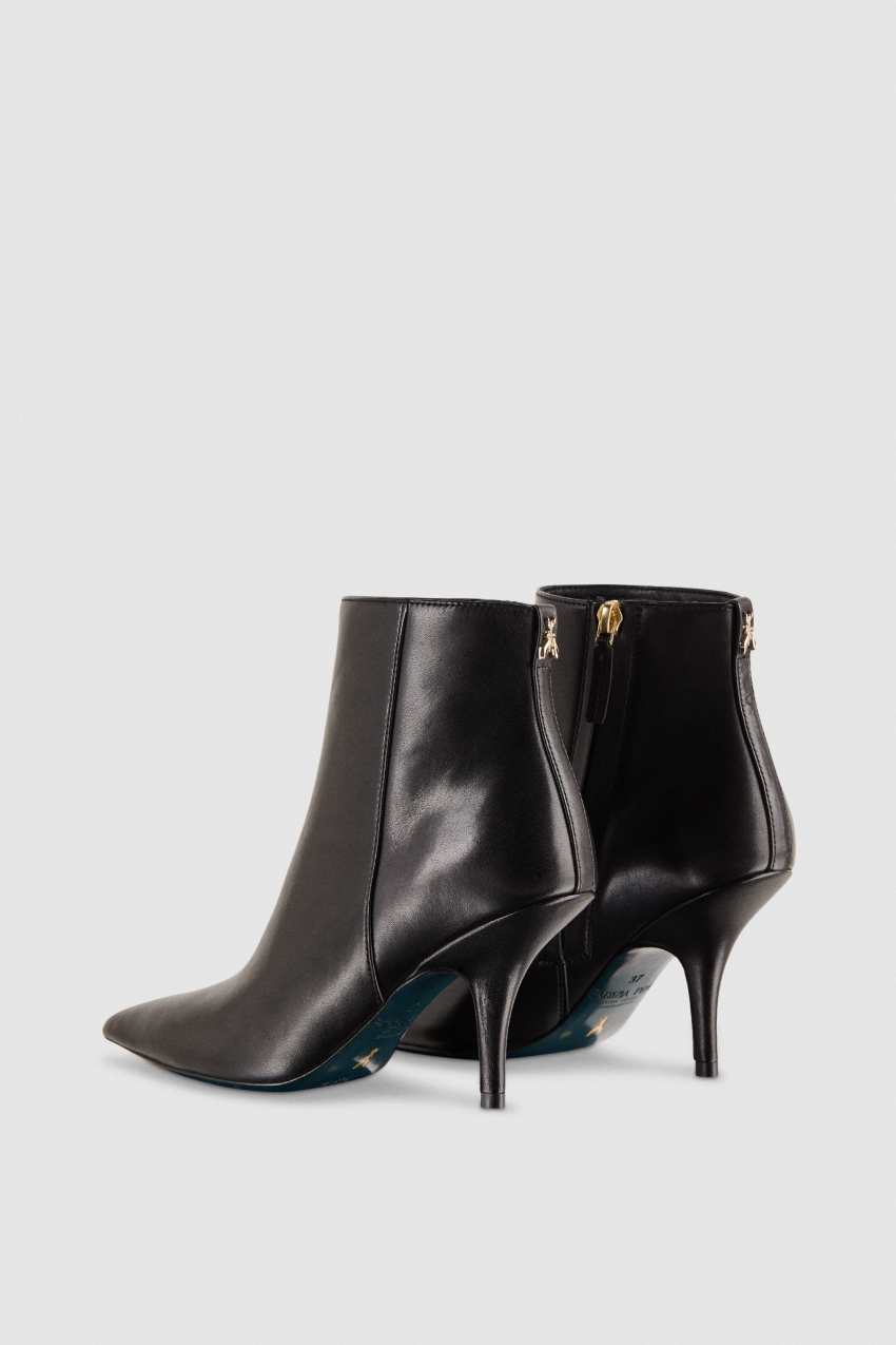 Patrizia Pepe Leather Ankle Boots Zwart | 9673GQWTS