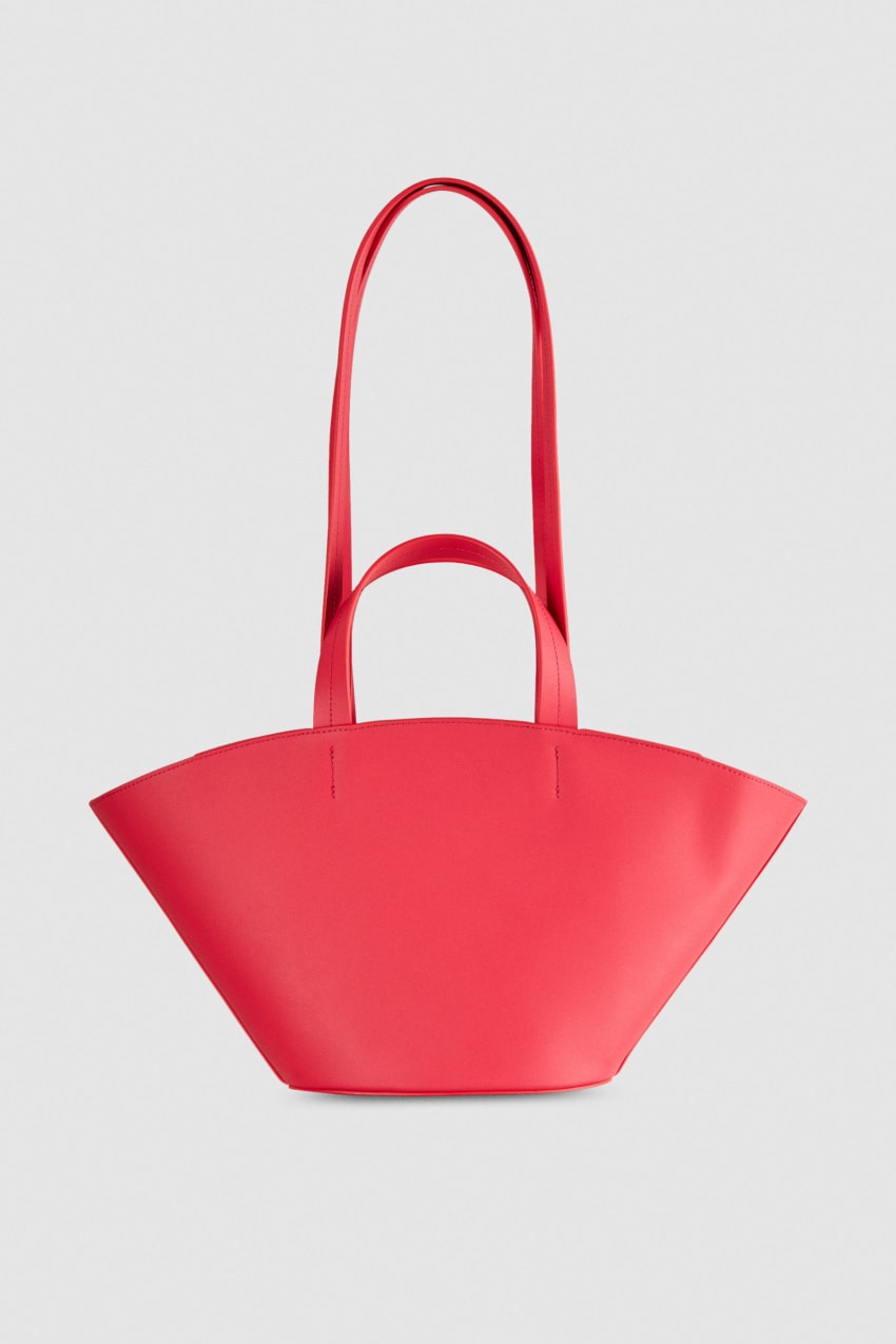 Patrizia Pepe Leather Shopping Bag With Handles Roze | 4056AHGXR