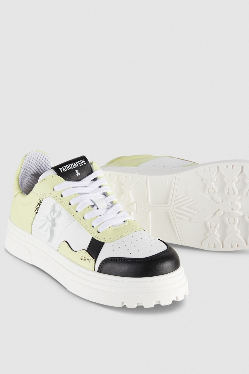 Patrizia Pepe Leather Sneakers Wit | 3167VGDKA