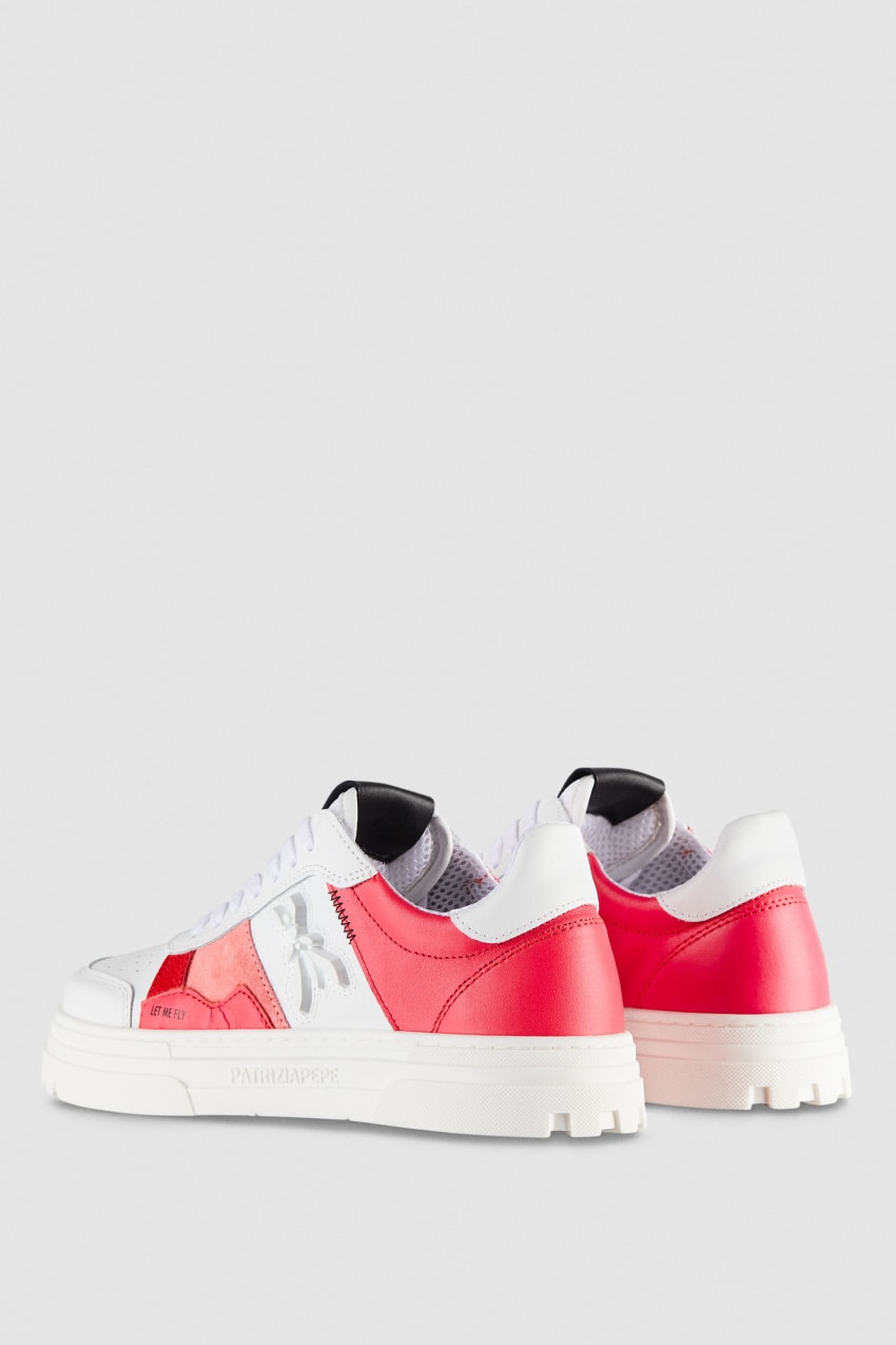 Patrizia Pepe Leather Sneakers Wit | 7019UWPLC