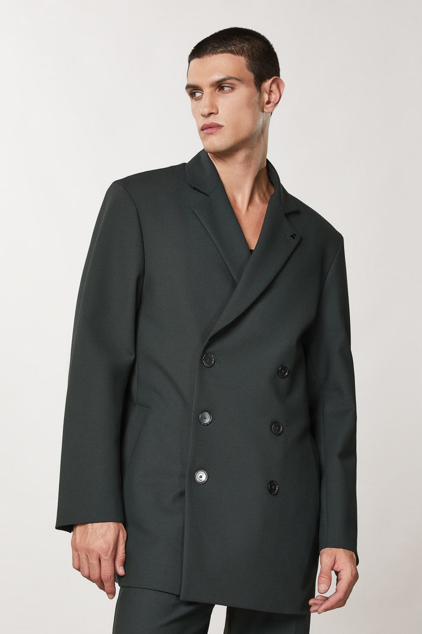 Patrizia Pepe Lined Double-breasted Coat Groen | 6130ZNJYK