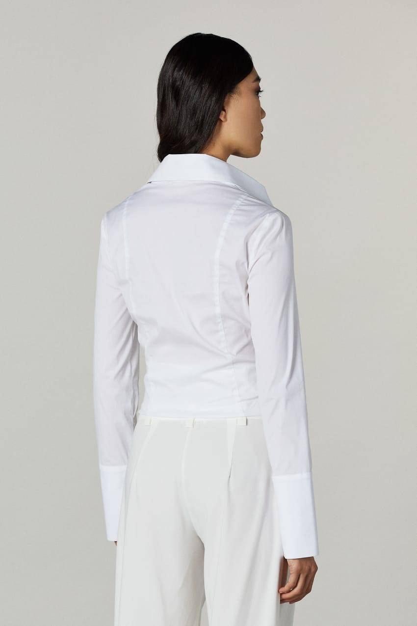 Patrizia Pepe Long-sleeved Shirt Wit | 6428XQODE