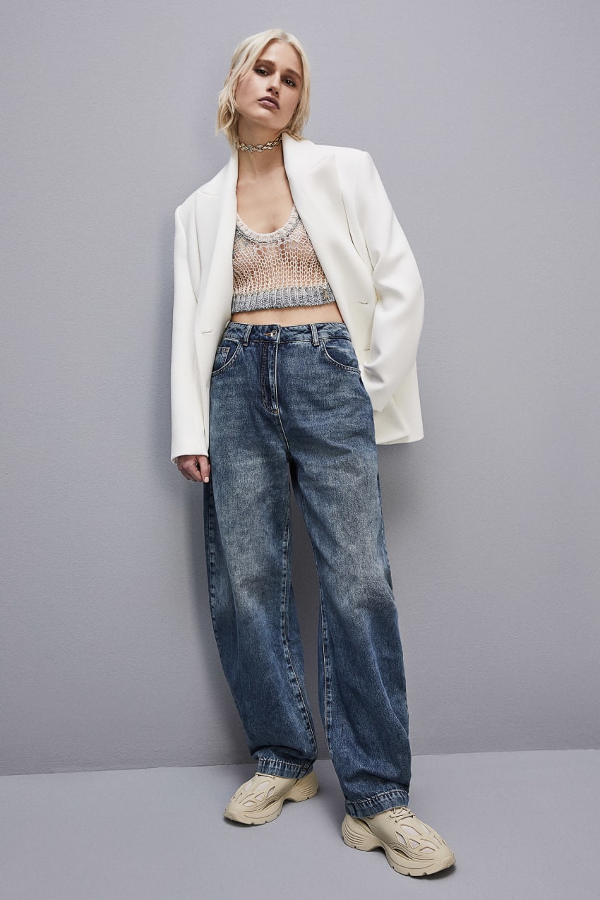 Patrizia Pepe Low Waist Balloon Denim Pants Lichtblauw | 1532PDANI