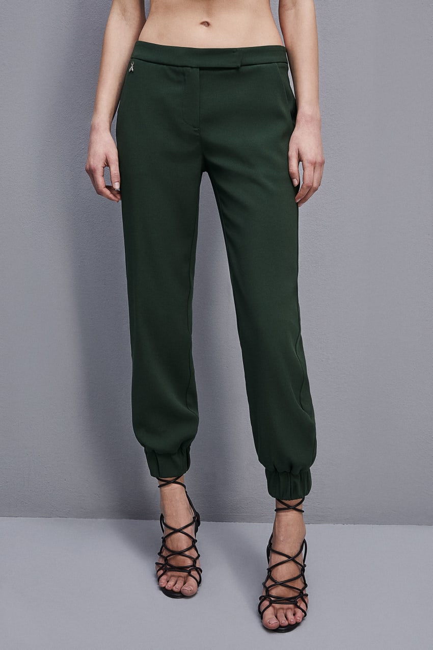 Patrizia Pepe Low-waisted Crepe Jogger Pants Groen | 3805STNYW