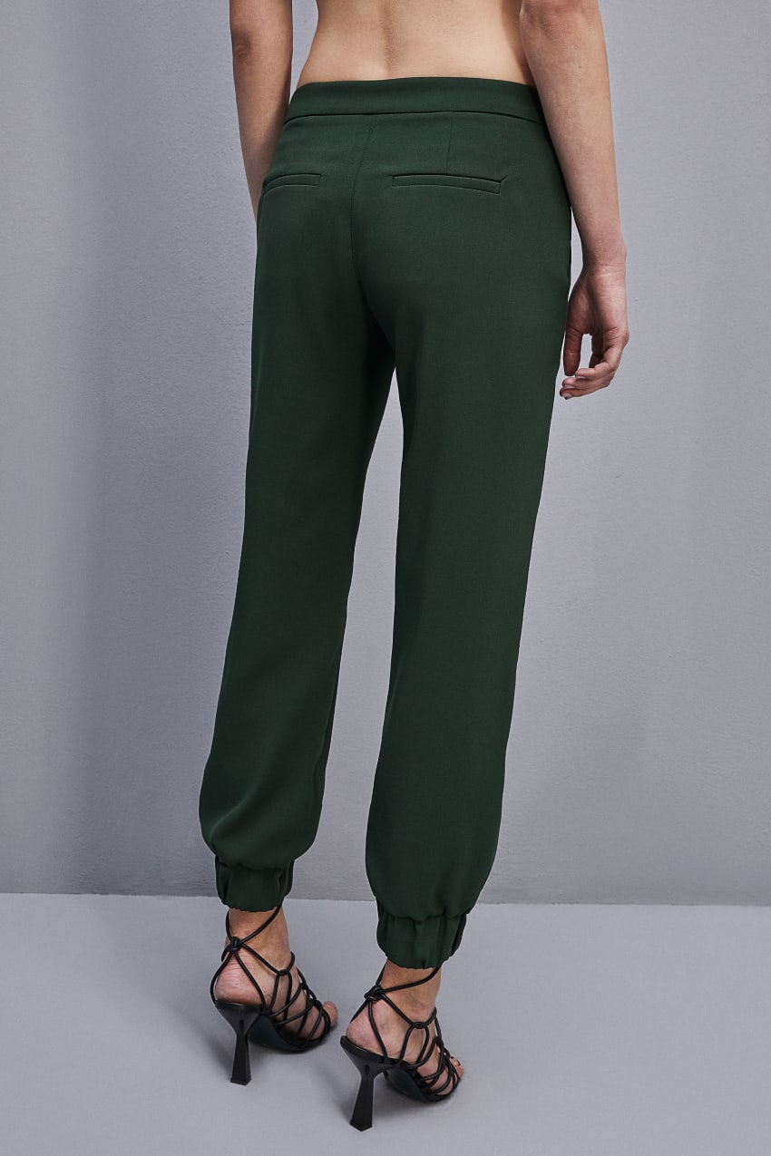 Patrizia Pepe Low-waisted Crepe Jogger Pants Groen | 3805STNYW