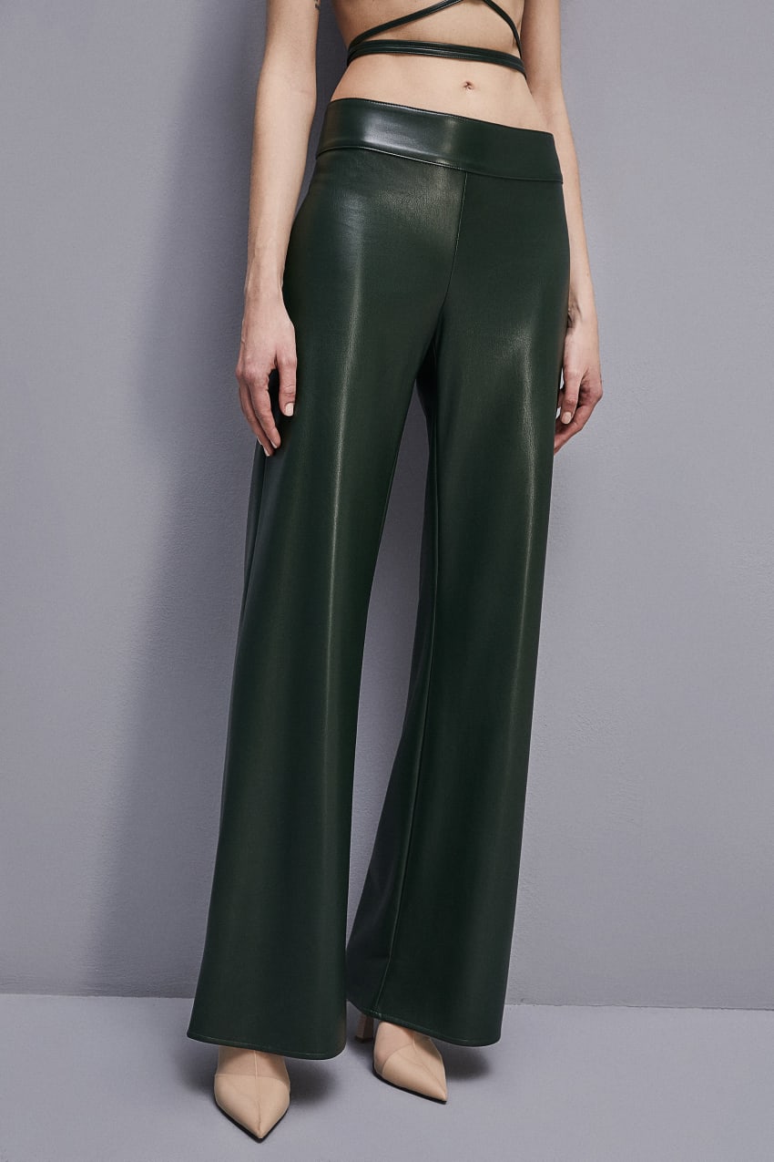 Patrizia Pepe Low-waisted Palazzo Fit Pants Groen | 5140MFDHC