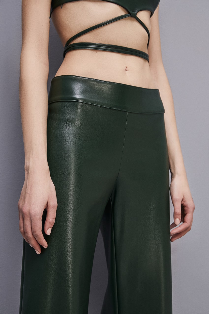 Patrizia Pepe Low-waisted Palazzo Fit Pants Groen | 5140MFDHC