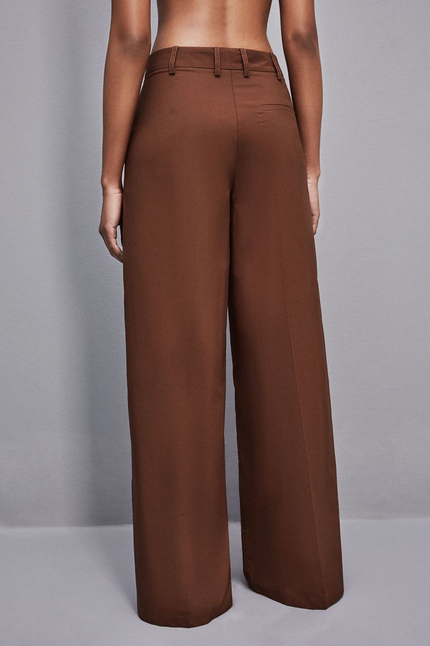 Patrizia Pepe Low-waisted Palazzo Fit Pants Bruin | 3147GBYES