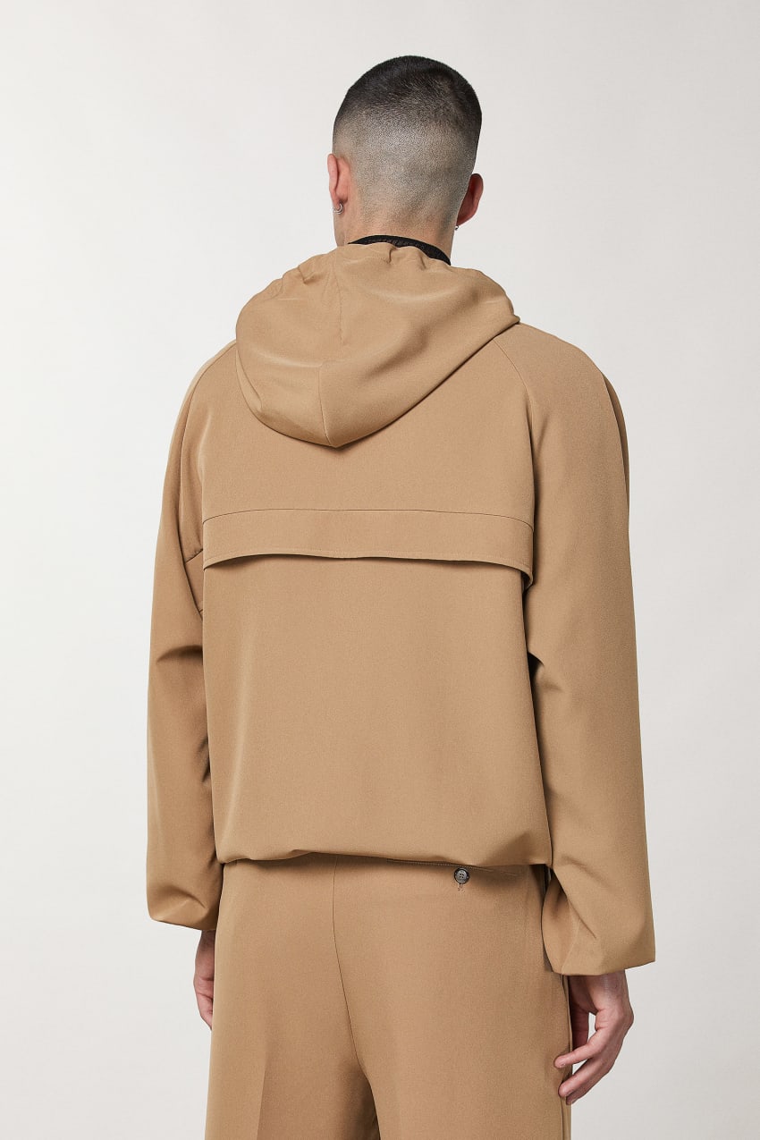 Patrizia Pepe Over Hooded Sweatshirt Beige | 9230HNQXI