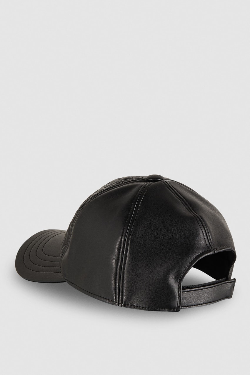 Patrizia Pepe Padded Fly Baseball Cap Zwart | 2451ORTWM