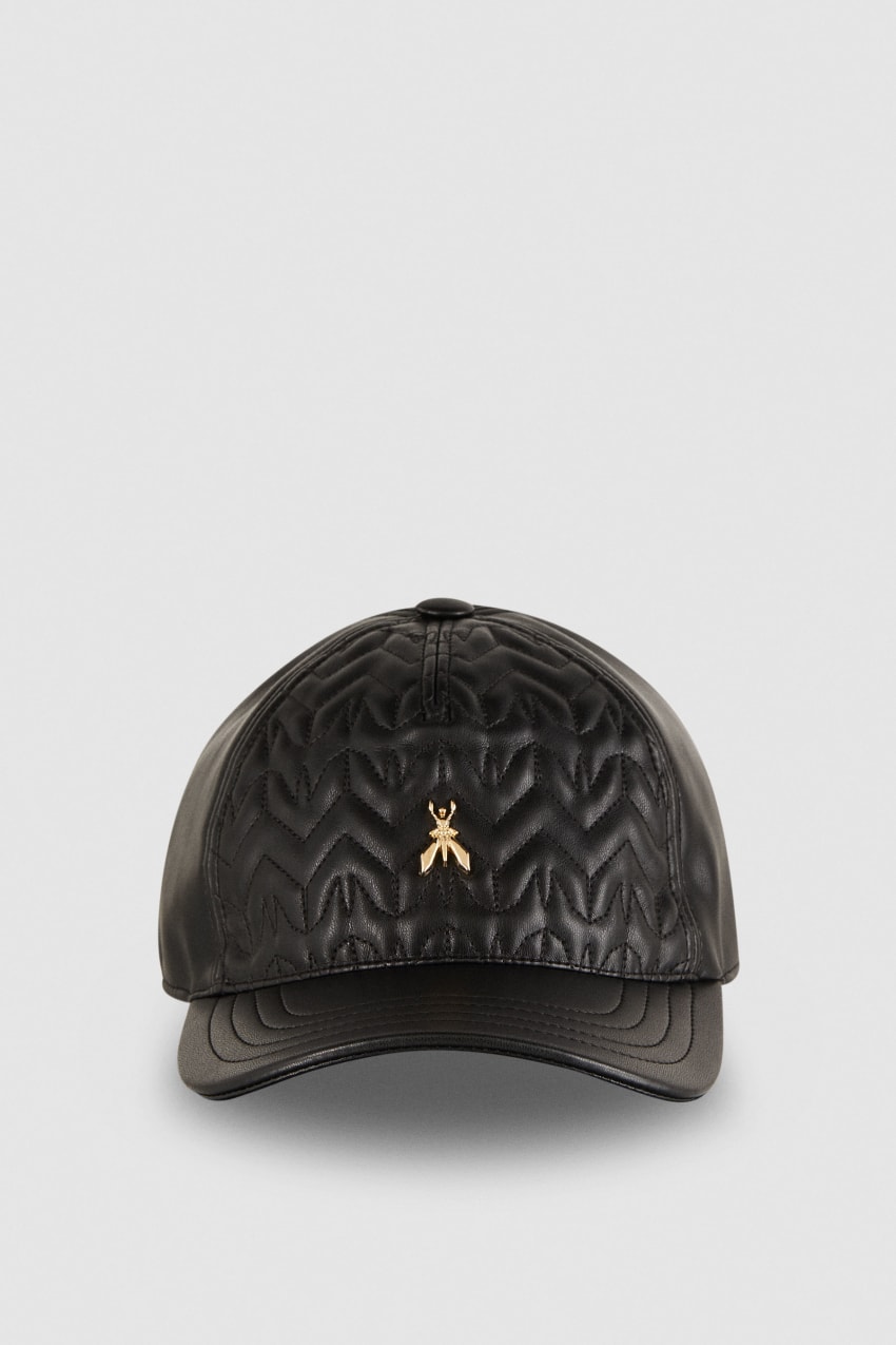 Patrizia Pepe Padded Fly Baseball Cap Zwart | 2451ORTWM