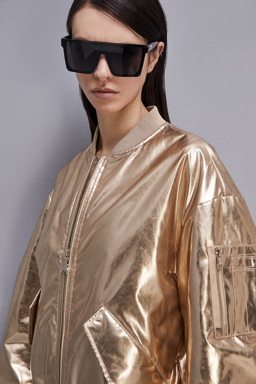 Patrizia Pepe Padded Over Bomber Jacket Goud | 0762TXCMH