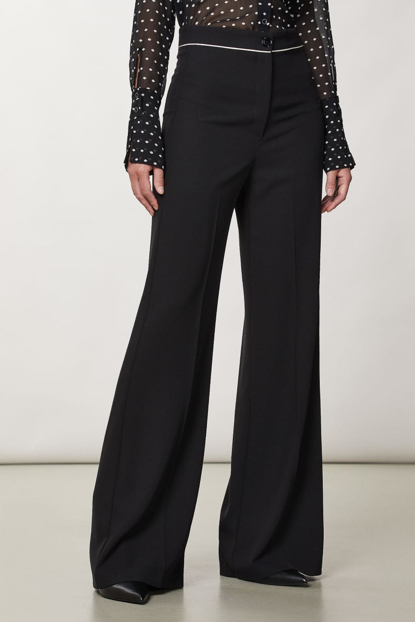 Patrizia Pepe Palazzo Pants Zwart | 0582KTBCY