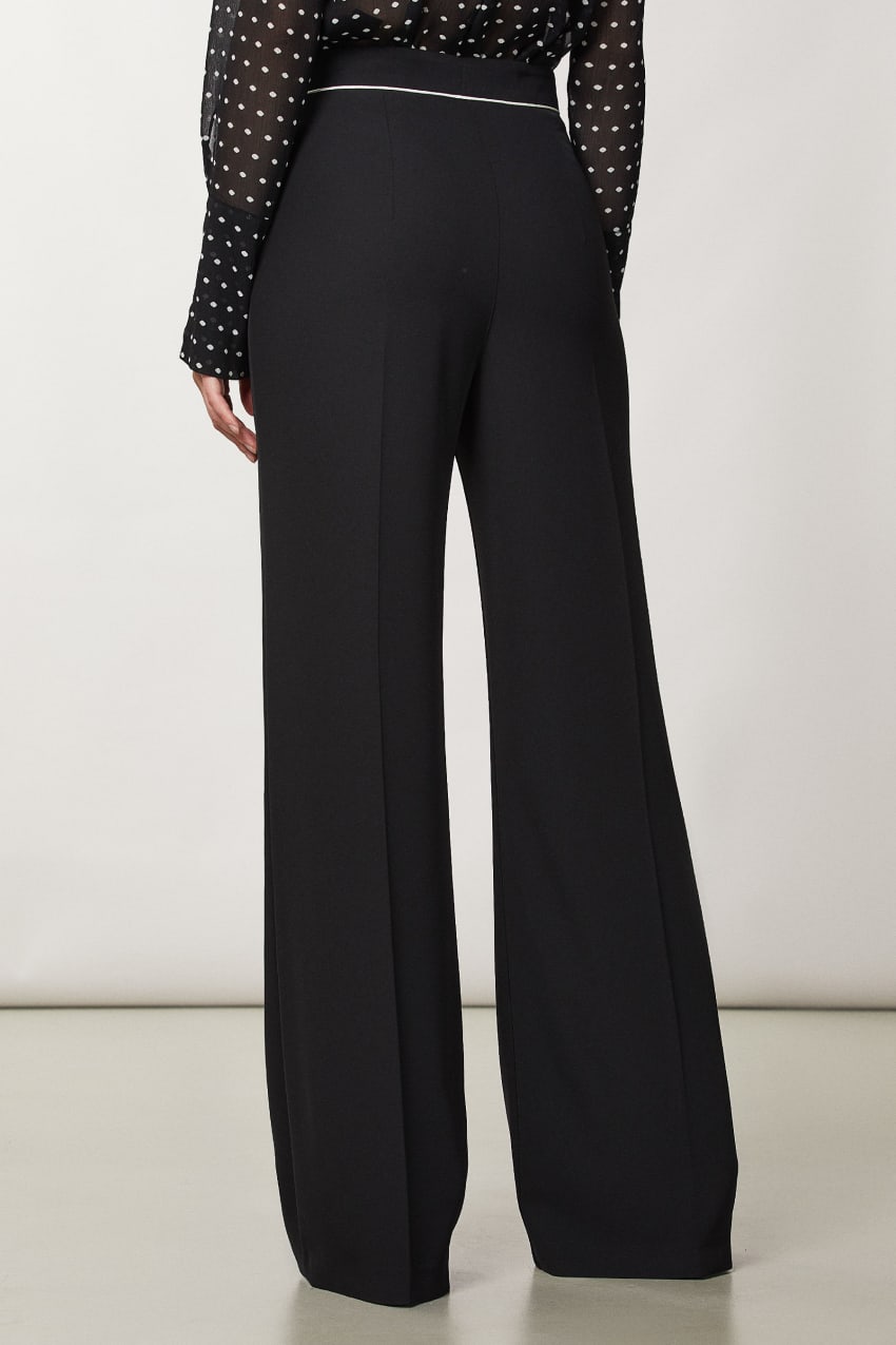 Patrizia Pepe Palazzo Pants Zwart | 0582KTBCY