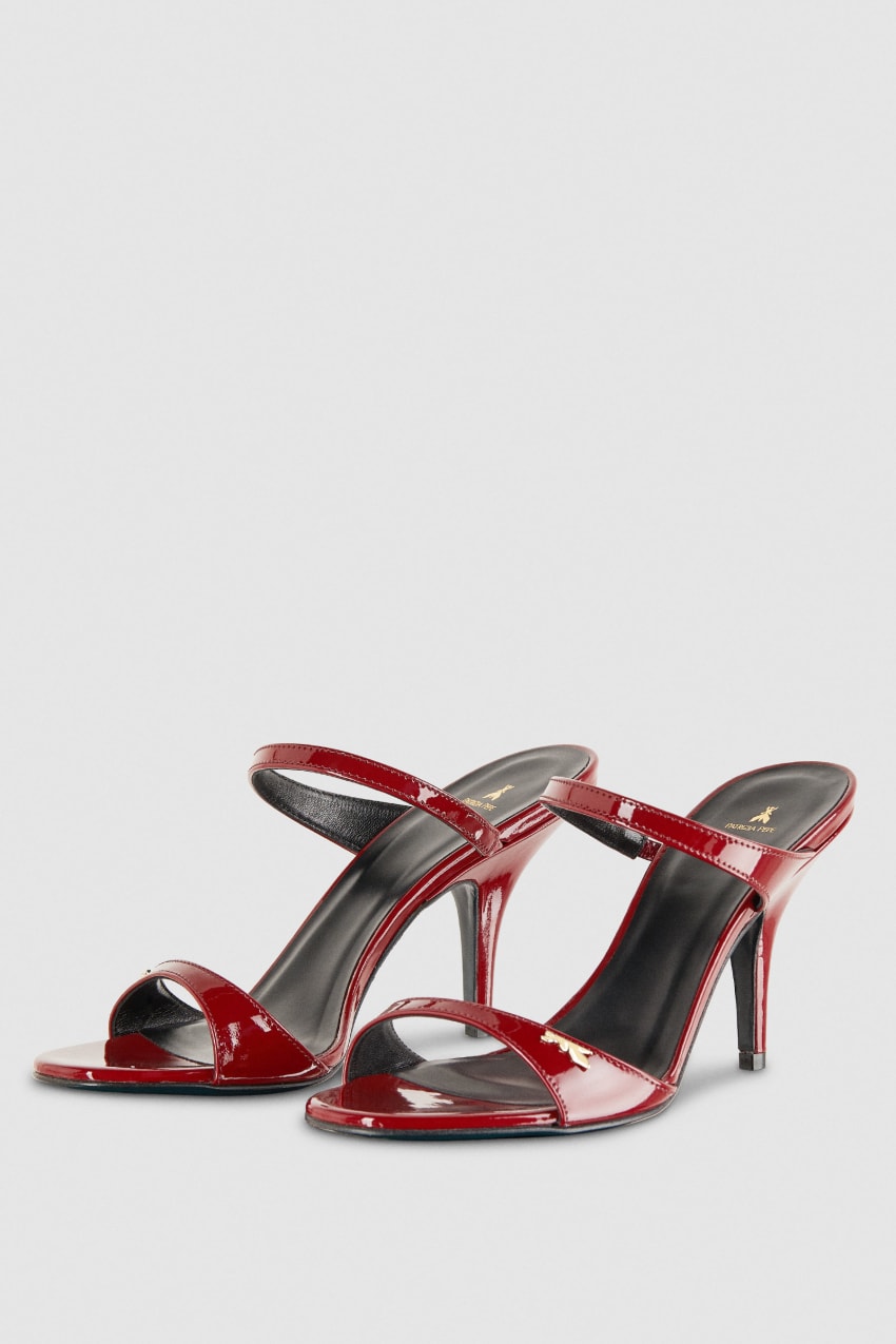 Patrizia Pepe Patent Leather Heeled Sandals Rood | 5496AQMPY