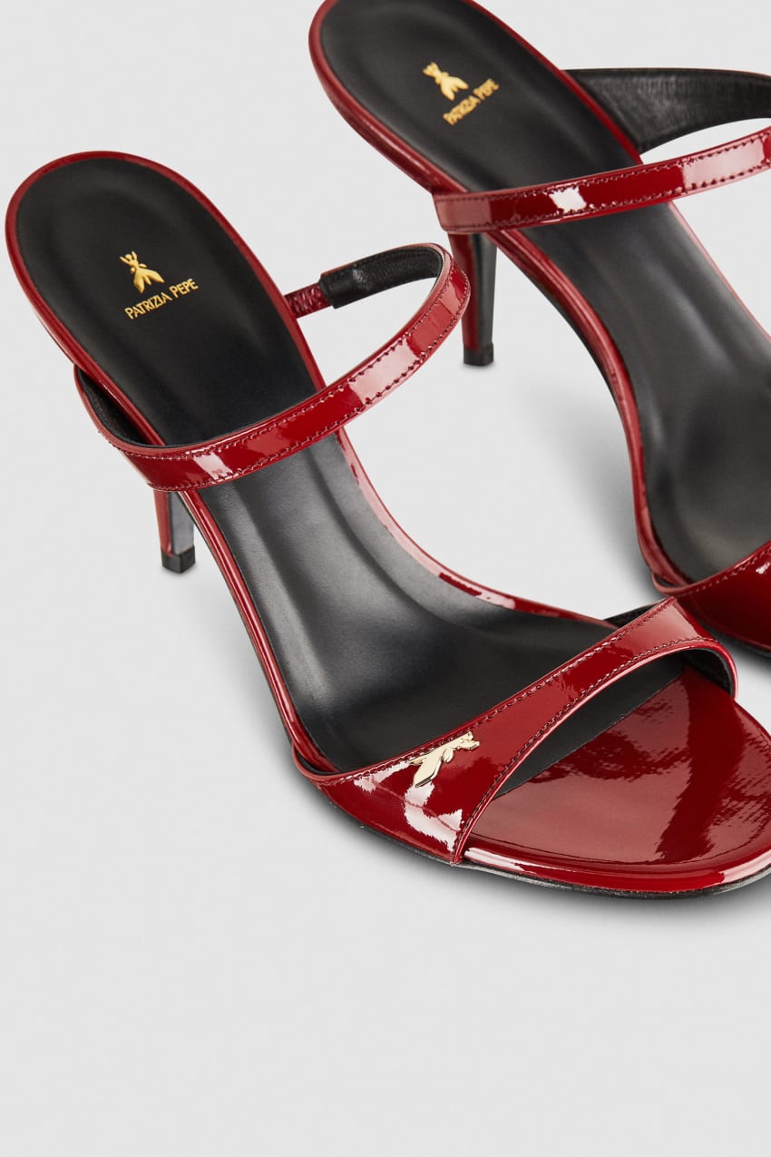 Patrizia Pepe Patent Leather Heeled Sandals Rood | 5496AQMPY