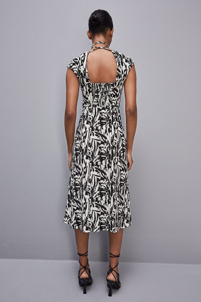 Patrizia Pepe Patterned Jersey Midi Dress Wit | 5681EQTZF