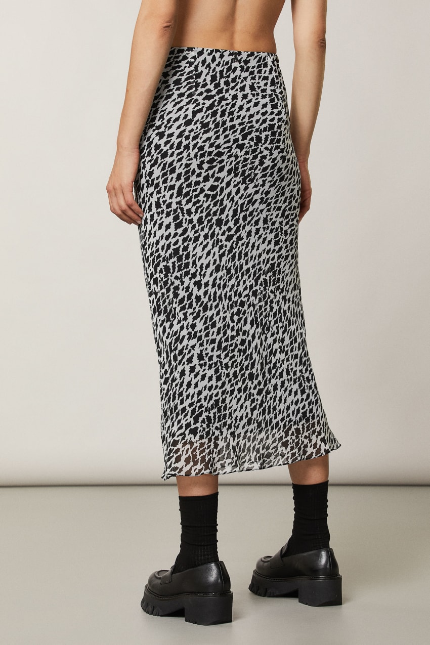 Patrizia Pepe Patterned Midi Skirt Wit | 8425EYWZB