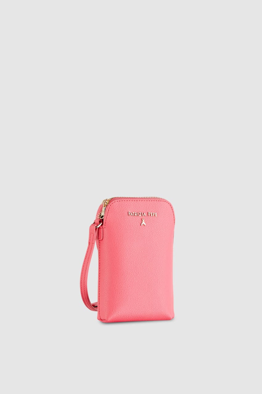 Patrizia Pepe Phone Holder With Shoulder Strap Roze | 3720LXUET