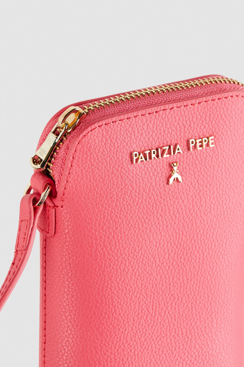 Patrizia Pepe Phone Holder With Shoulder Strap Roze | 3720LXUET