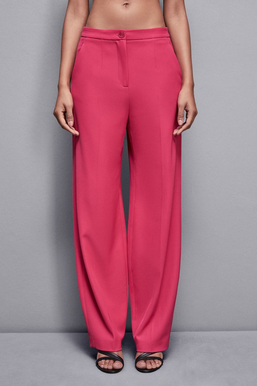 Patrizia Pepe Pleated Pants In Stretch Fabric Roze | 7301NBRGV