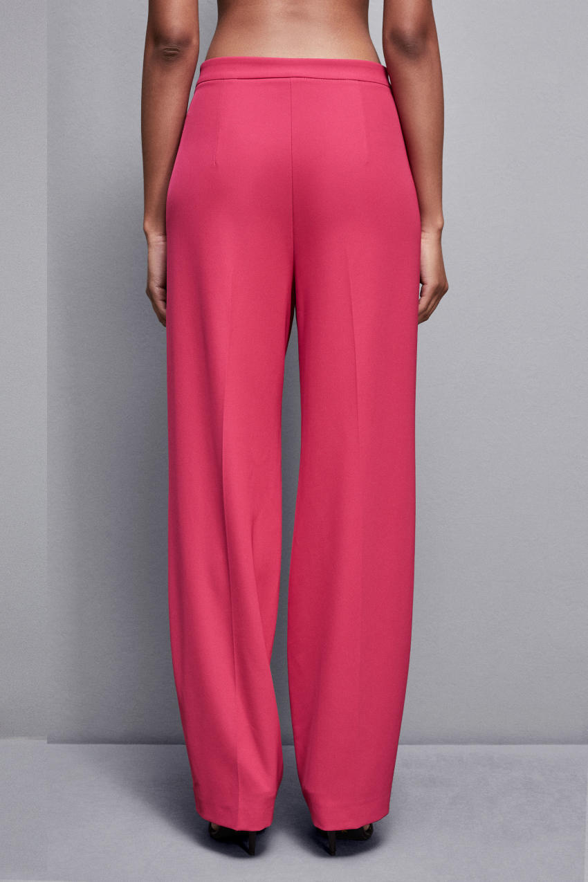 Patrizia Pepe Pleated Pants In Stretch Fabric Roze | 7301NBRGV