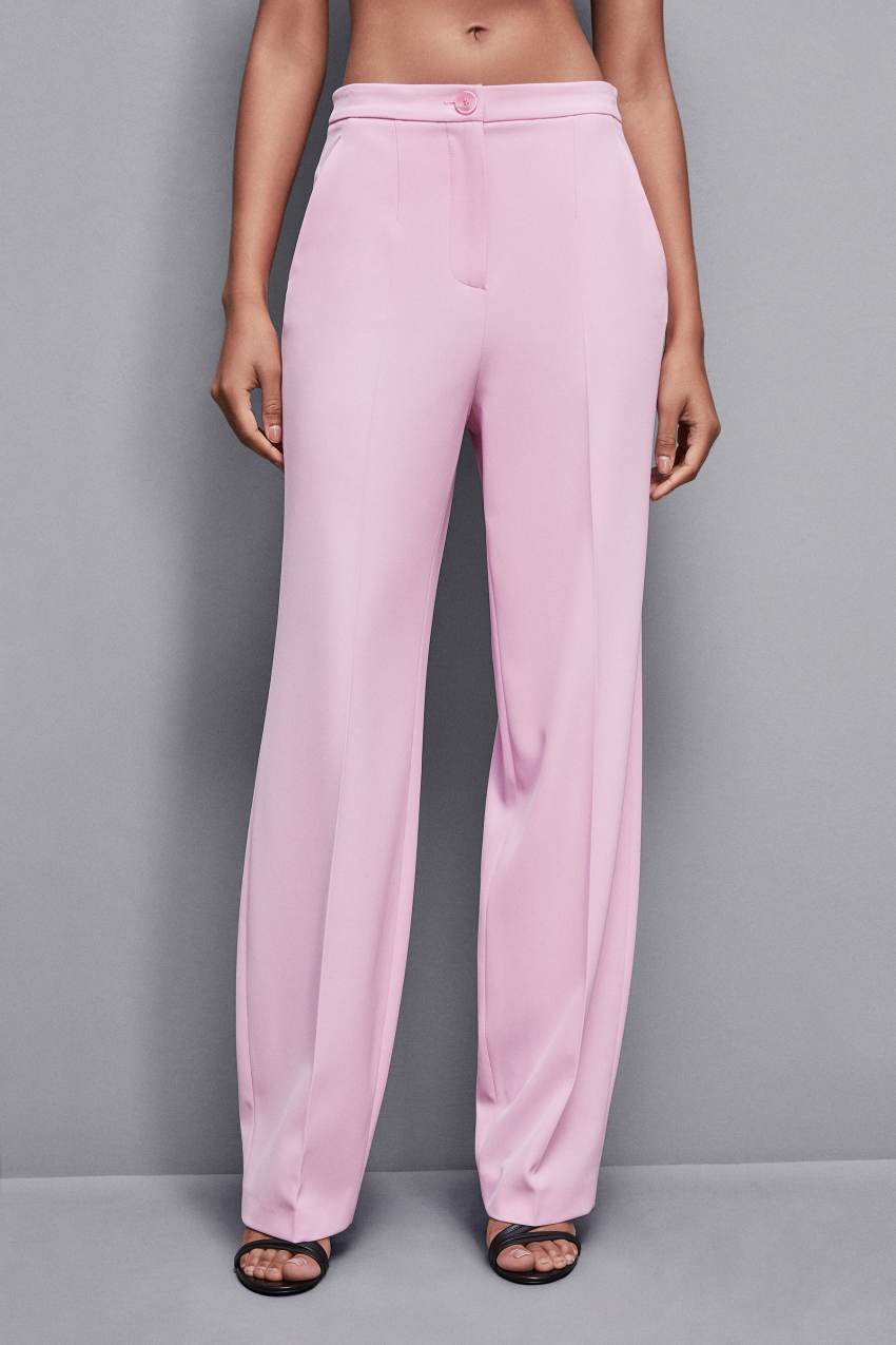 Patrizia Pepe Pleated Pants In Stretch Fabric Roze | 0278NLIEM