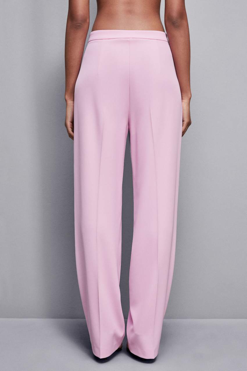 Patrizia Pepe Pleated Pants In Stretch Fabric Roze | 0278NLIEM