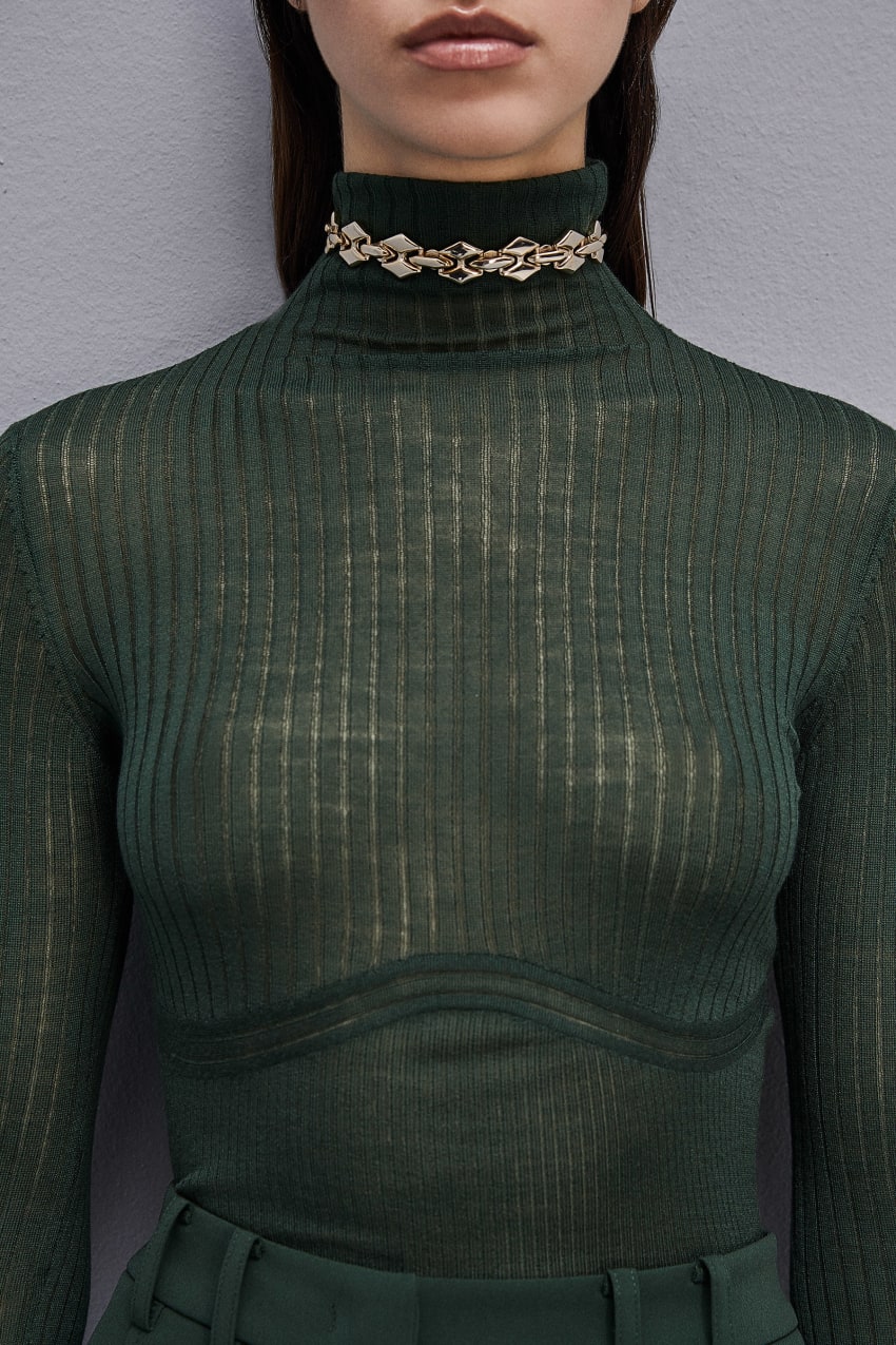 Patrizia Pepe Pure Wool Turtleneck Sweater Groen | 0213UZJXQ