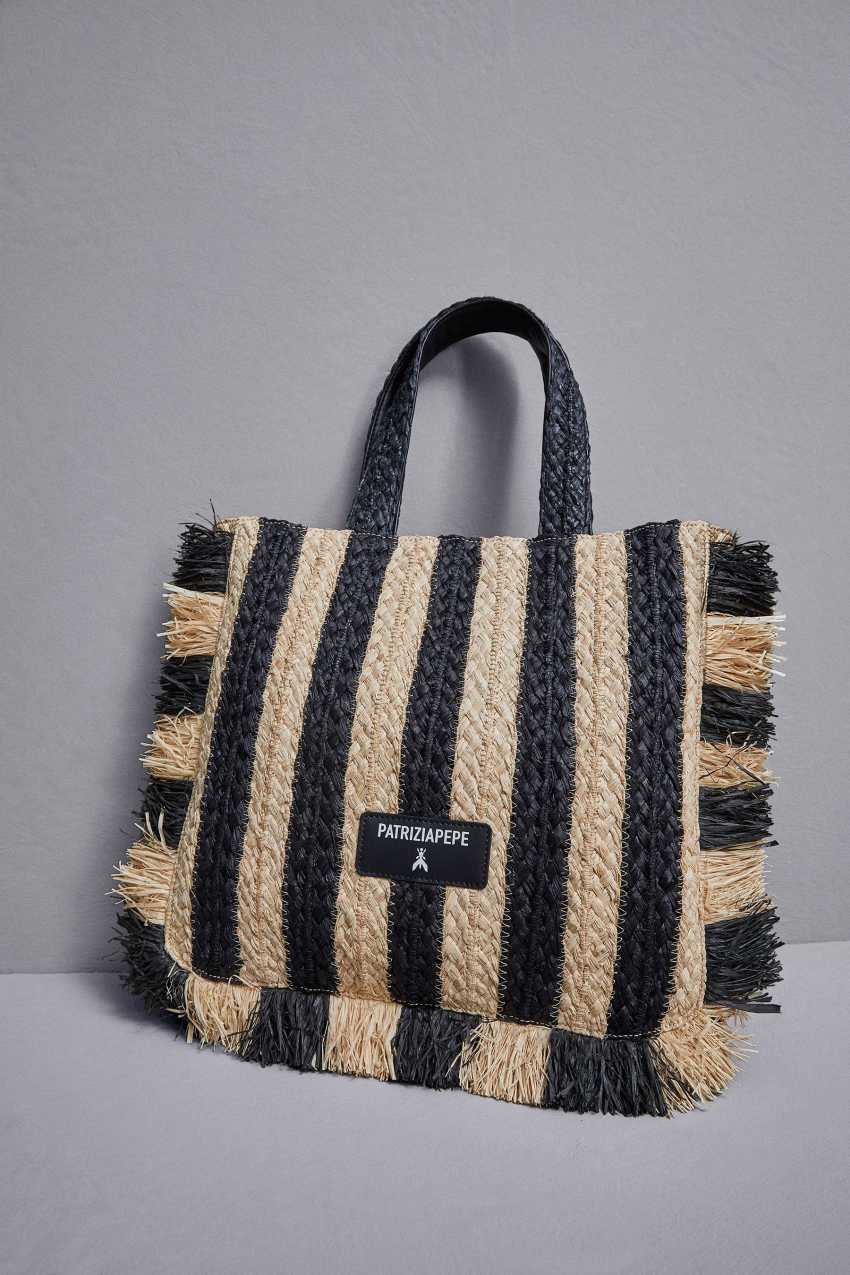 Patrizia Pepe Raffia Shopping Bag FE22 | 7204CKGAT