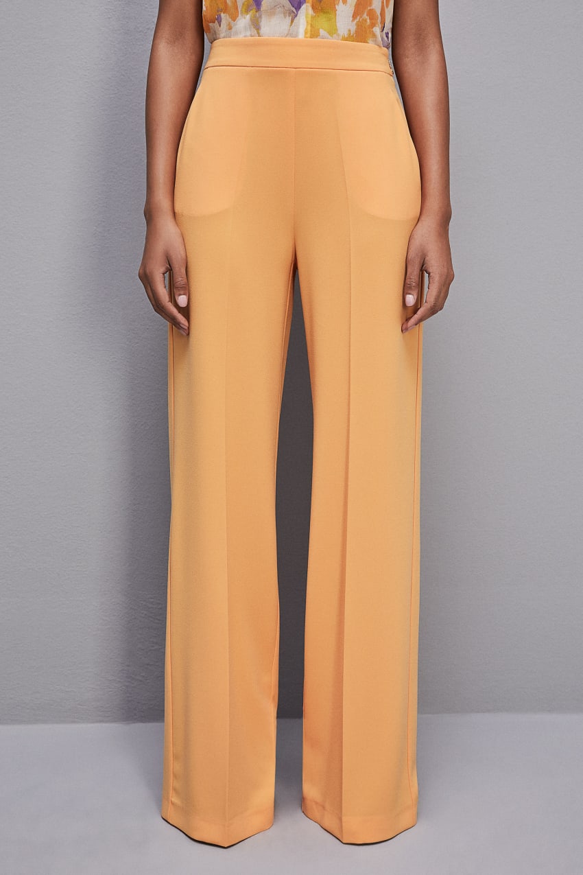 Patrizia Pepe Sablè Crepe Palazzo Pants Oranje | 9758LCINR