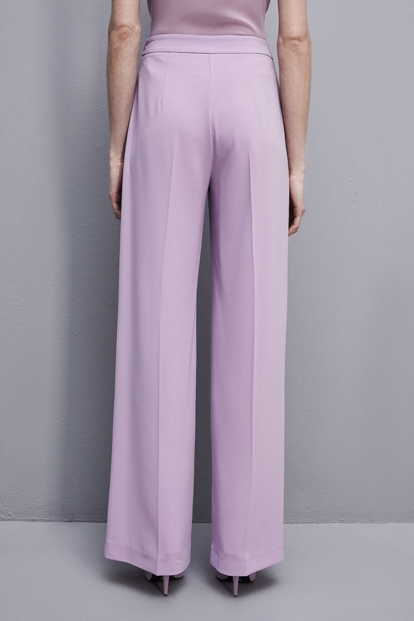 Patrizia Pepe Sablè Crepe Palazzo Pants Paars | 8912PZNOF