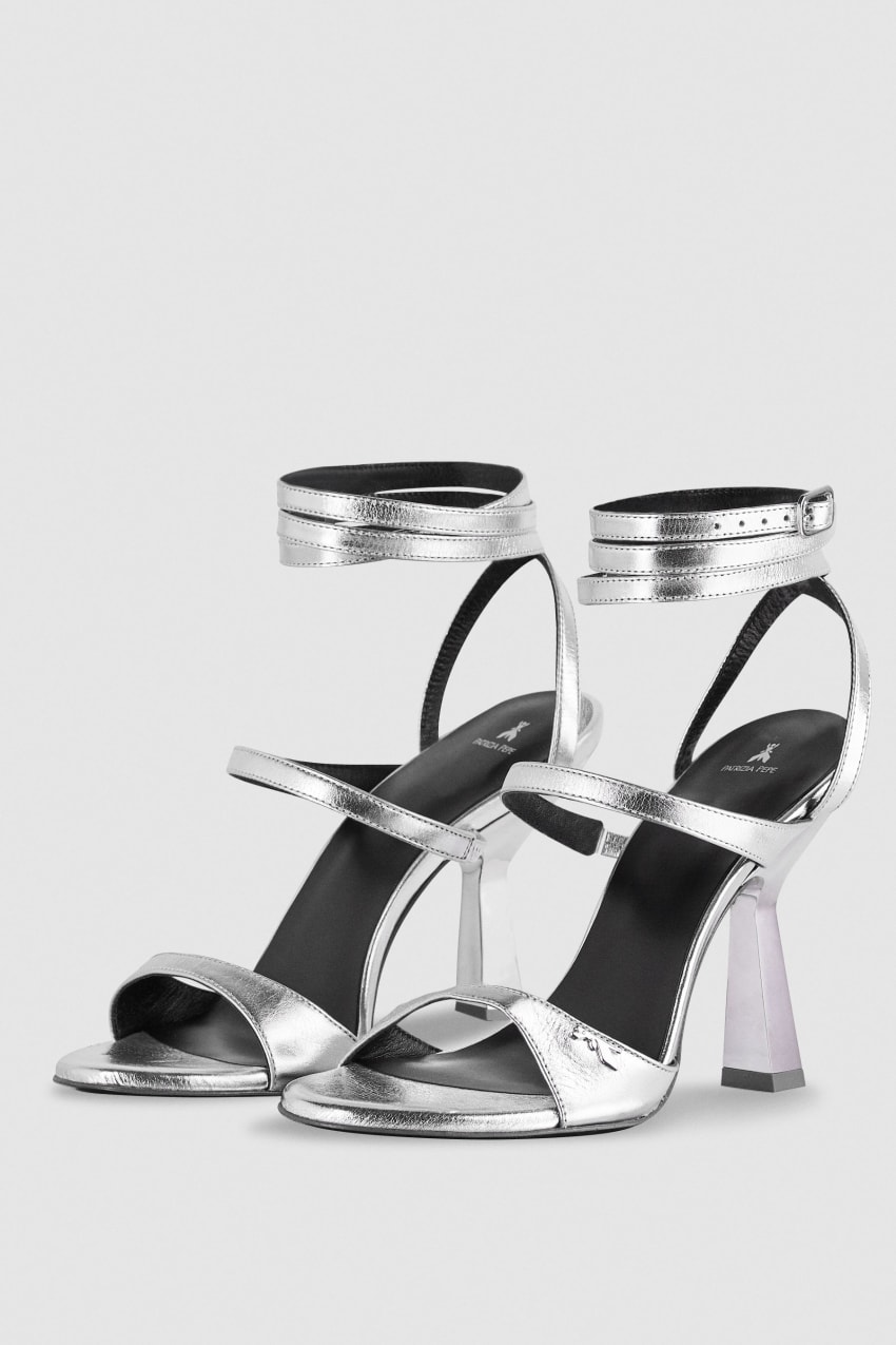 Patrizia Pepe Sandals With Heel And Ankle Strap Zilver | 3782KUBJS