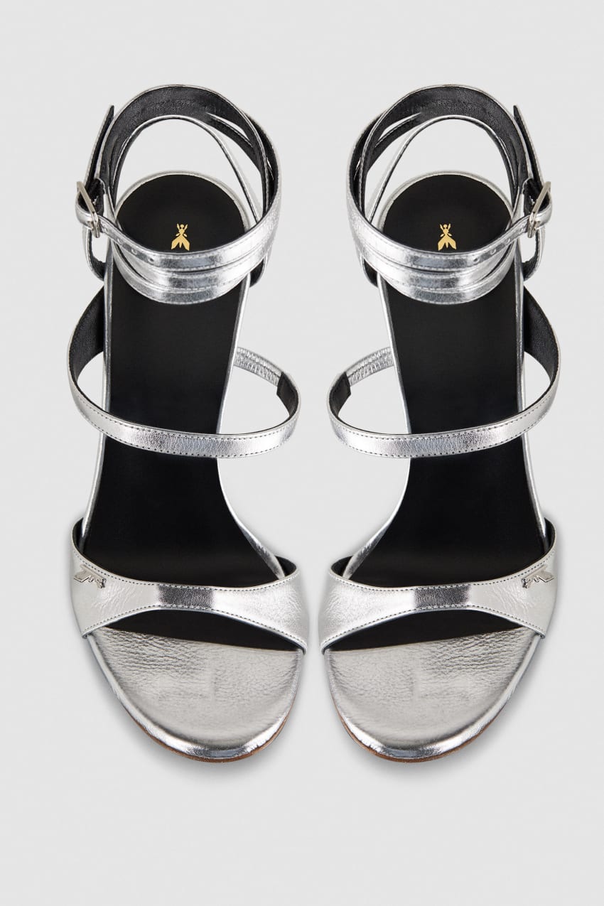 Patrizia Pepe Sandals With Heel And Ankle Strap Zilver | 3782KUBJS