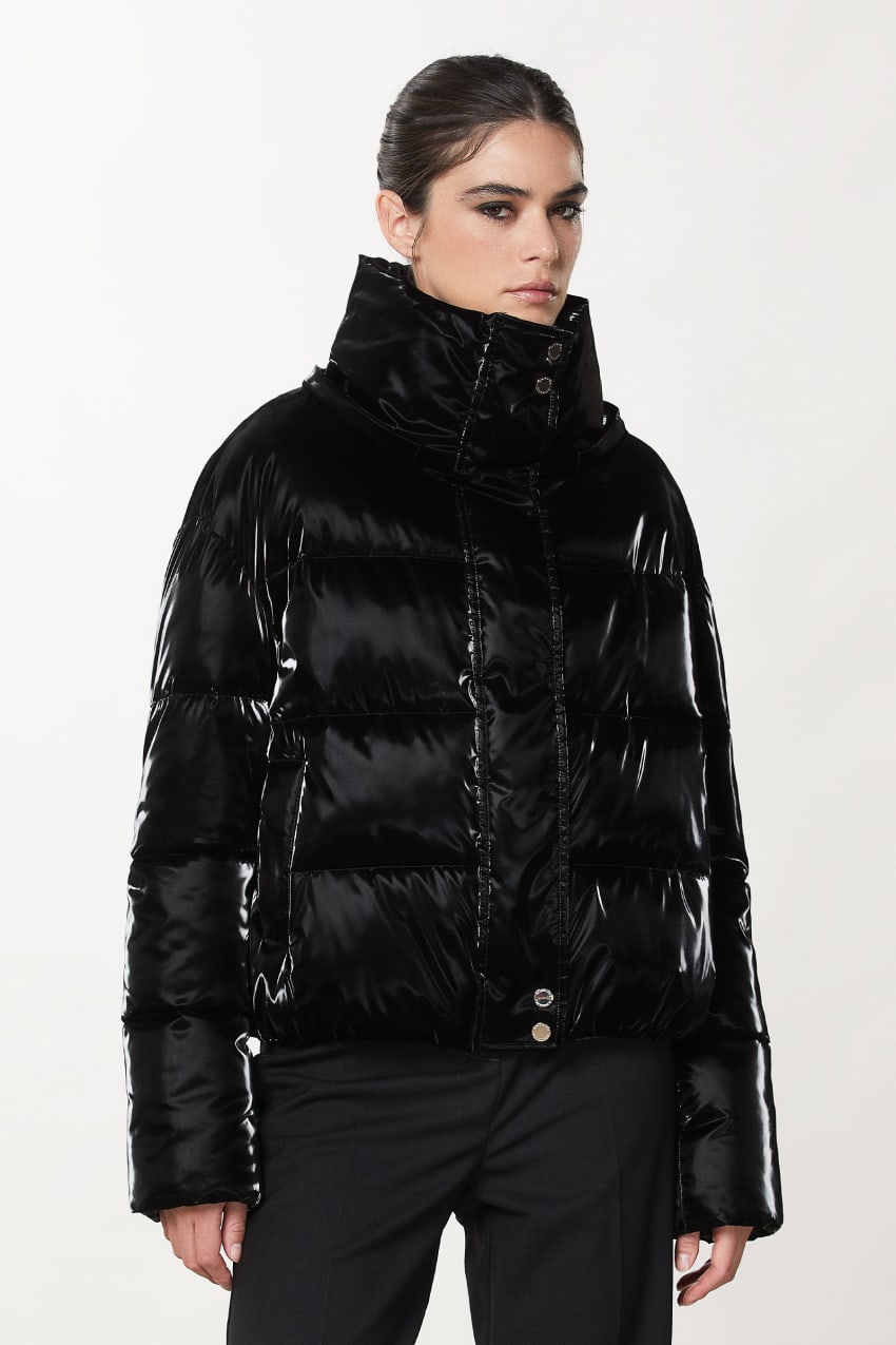 Patrizia Pepe Short Padded Down Jacket Zwart | 9506YRCOT