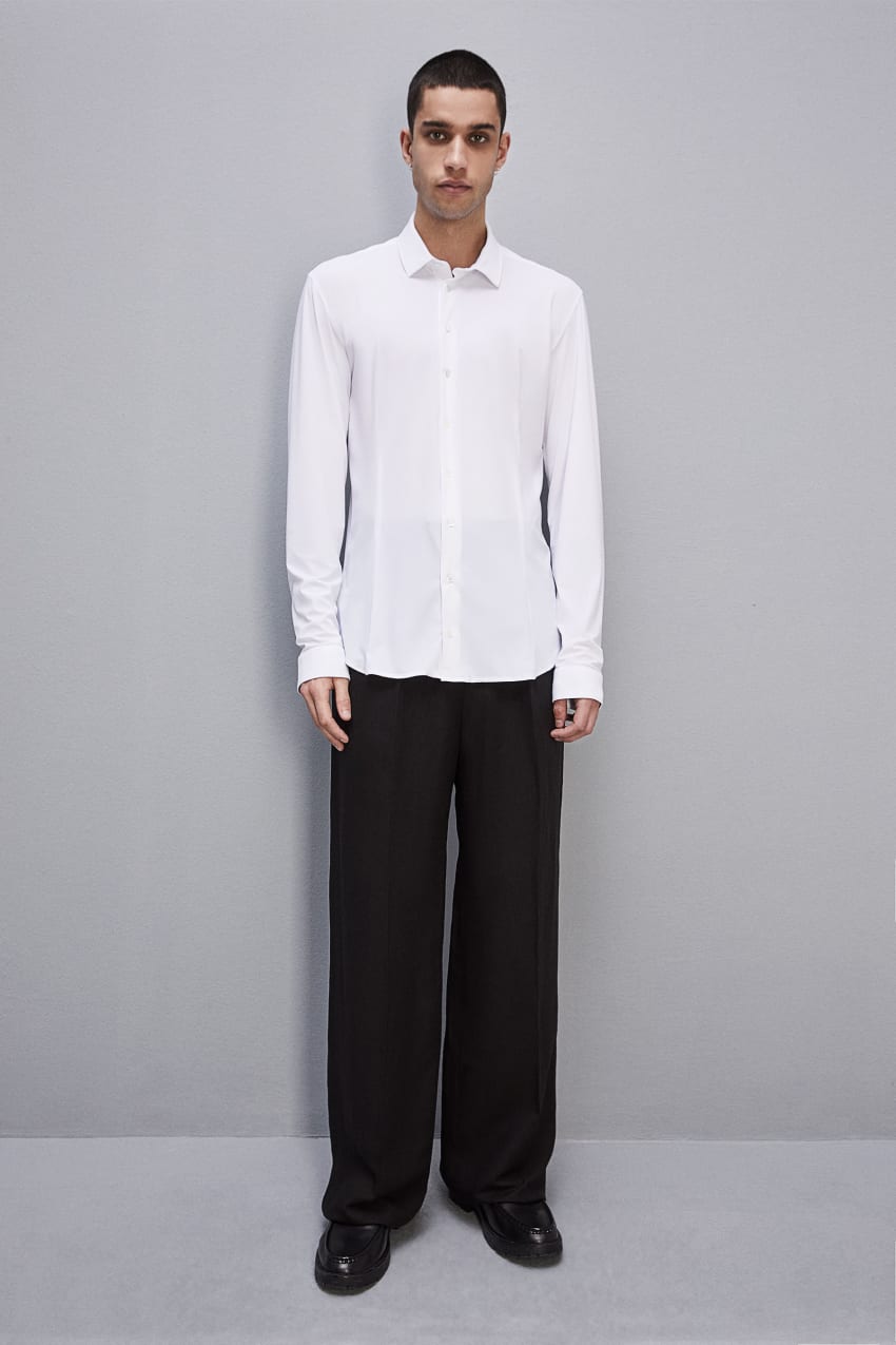 Patrizia Pepe Slim Fit Jersey Shirt Wit | 9146VZTXC