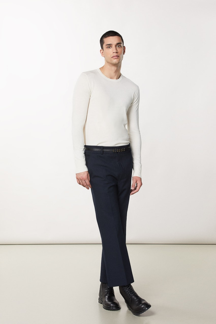 Patrizia Pepe Slim Fit Wool Sweater Wit | 2840IKNXT