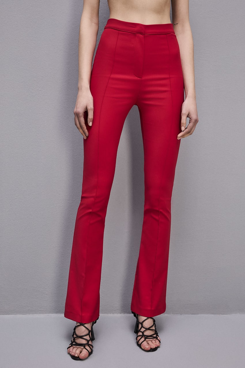 Patrizia Pepe Slim Flare Pants Rood | 0672BCSGE