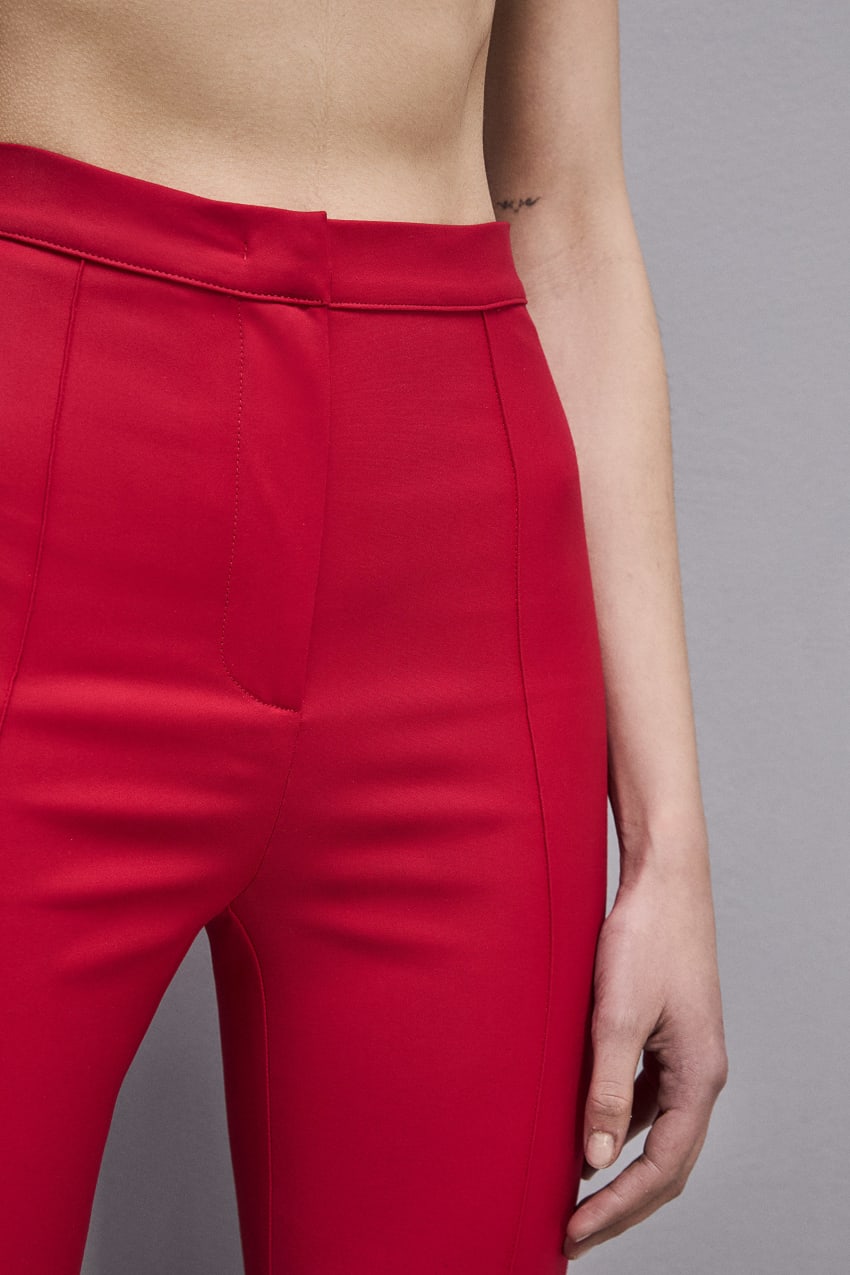 Patrizia Pepe Slim Flare Pants Rood | 0672BCSGE