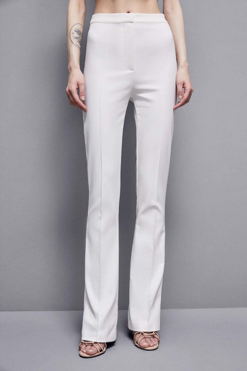 Patrizia Pepe Slim Flare Pants Wit | 1823GOBXW