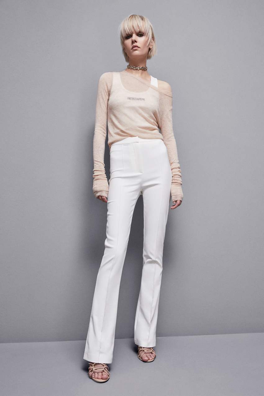 Patrizia Pepe Slim Flare Pants Wit | 1823GOBXW