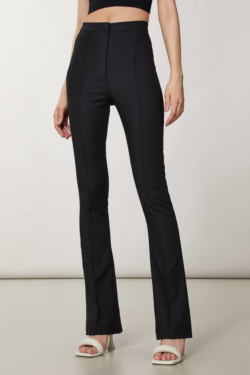 Patrizia Pepe Slim Flare Pants Zwart | 8159LZDWN