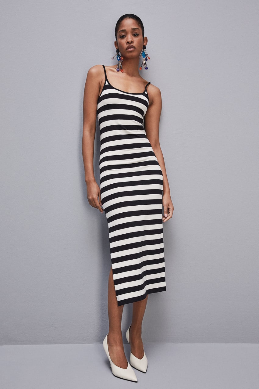 Patrizia Pepe Slim Jersey Dress With Cotton Straps Wit | 1394FMKEU