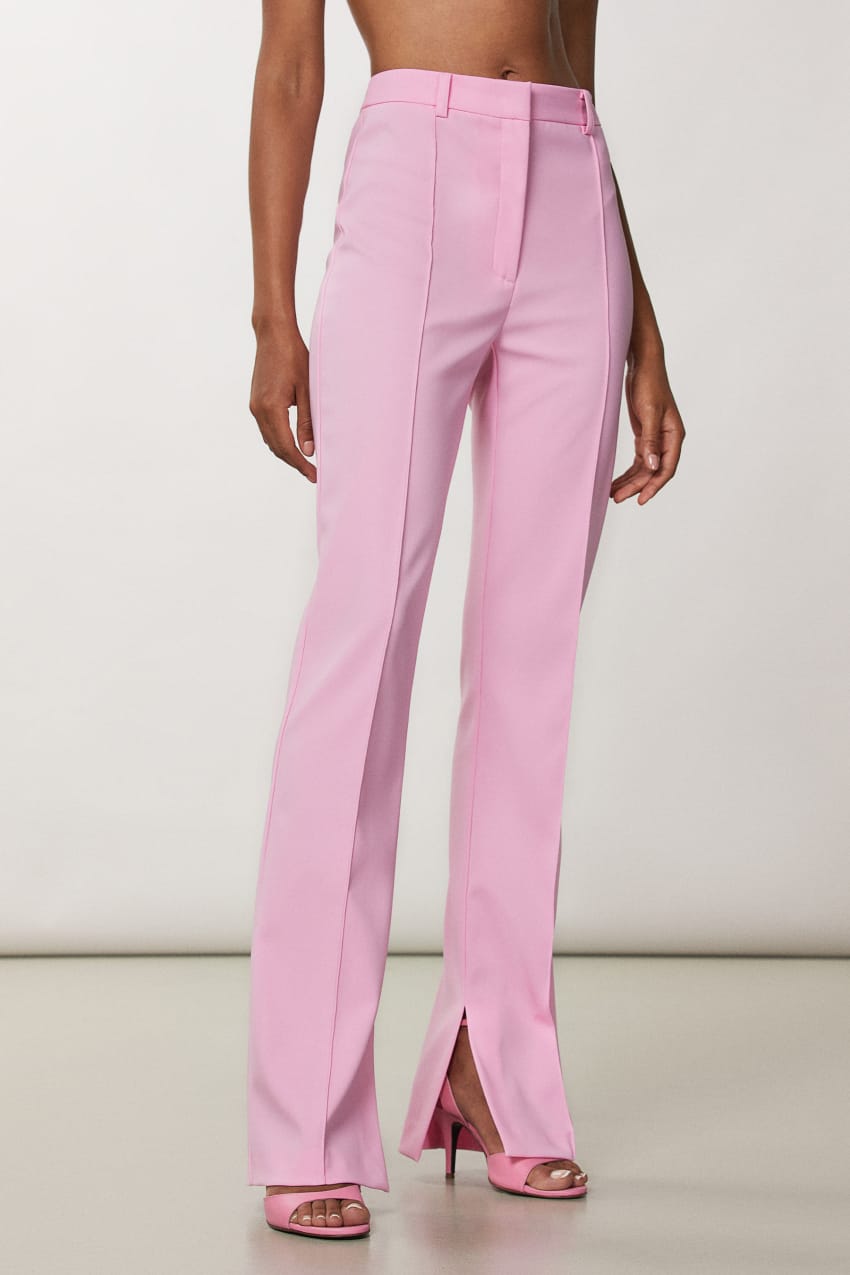 Patrizia Pepe Slim Pants With Side Slit Roze | 5679FQIMZ