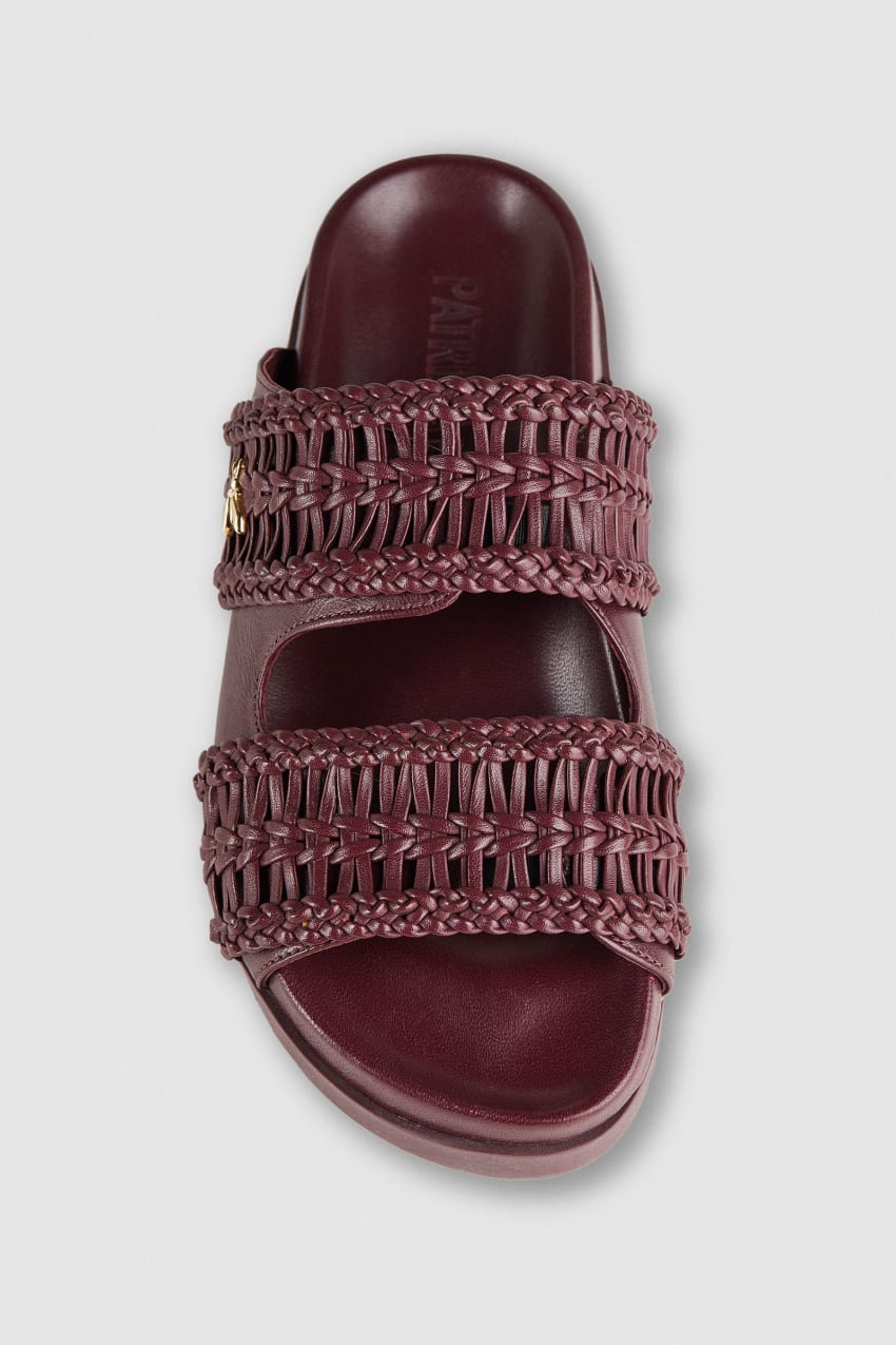 Patrizia Pepe Slippers With Woven Leather Bands Paars | 1465IDWYB