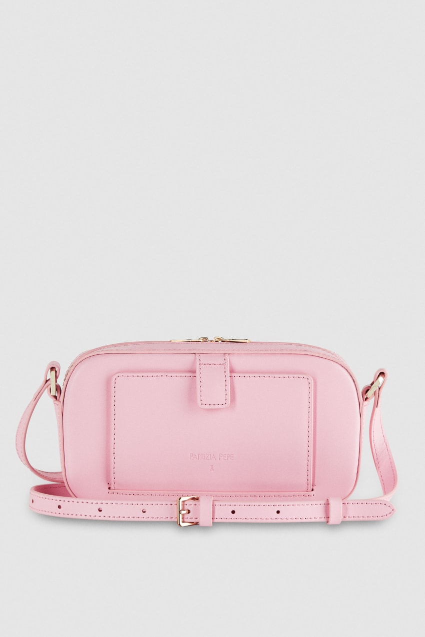 Patrizia Pepe Small Graphic Case Shoulder Bag Roze | 3678IRSTO